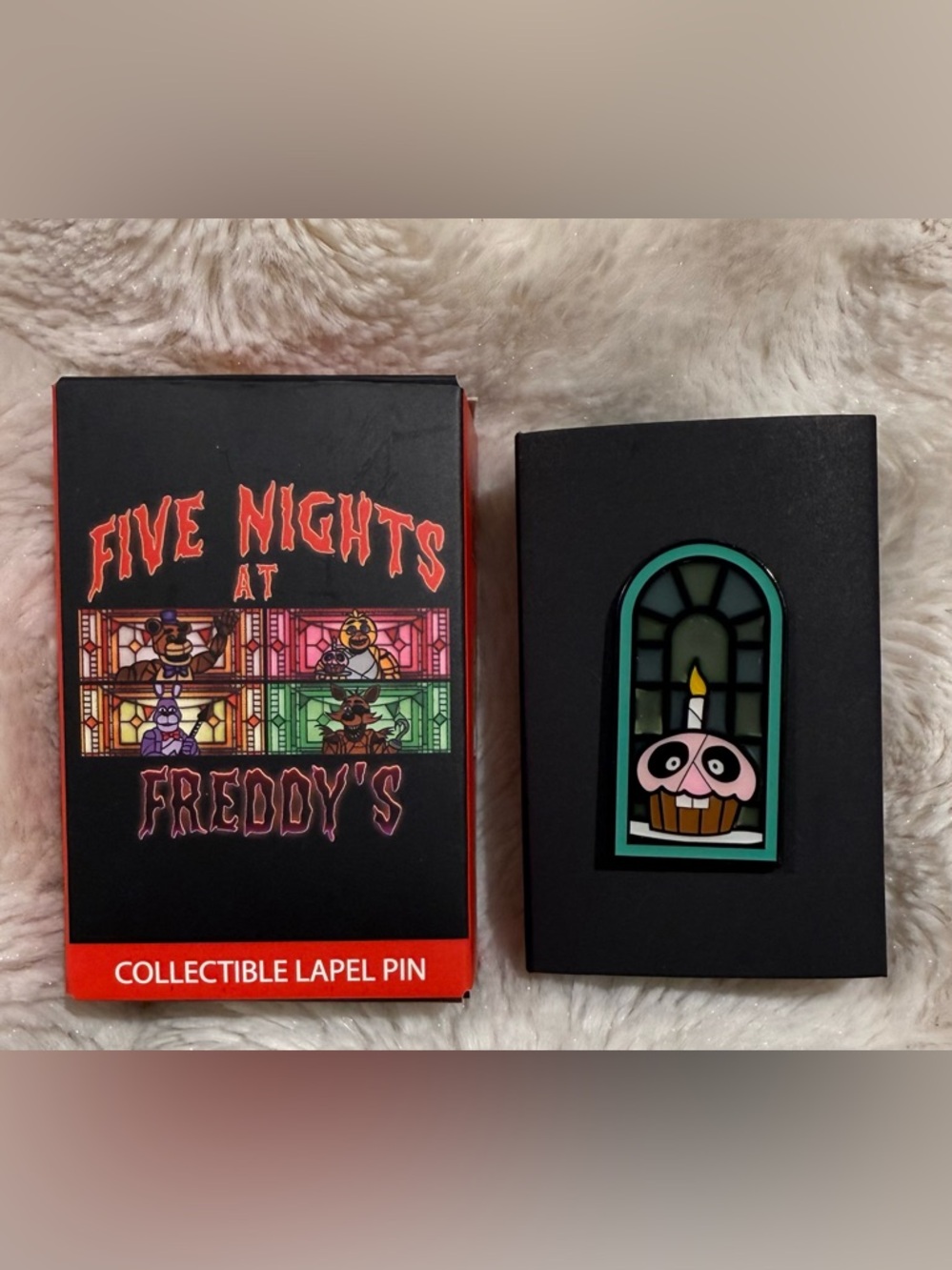 Five Nights At Freddy's Stained Glass Portrait Blind Box Enamel Pin